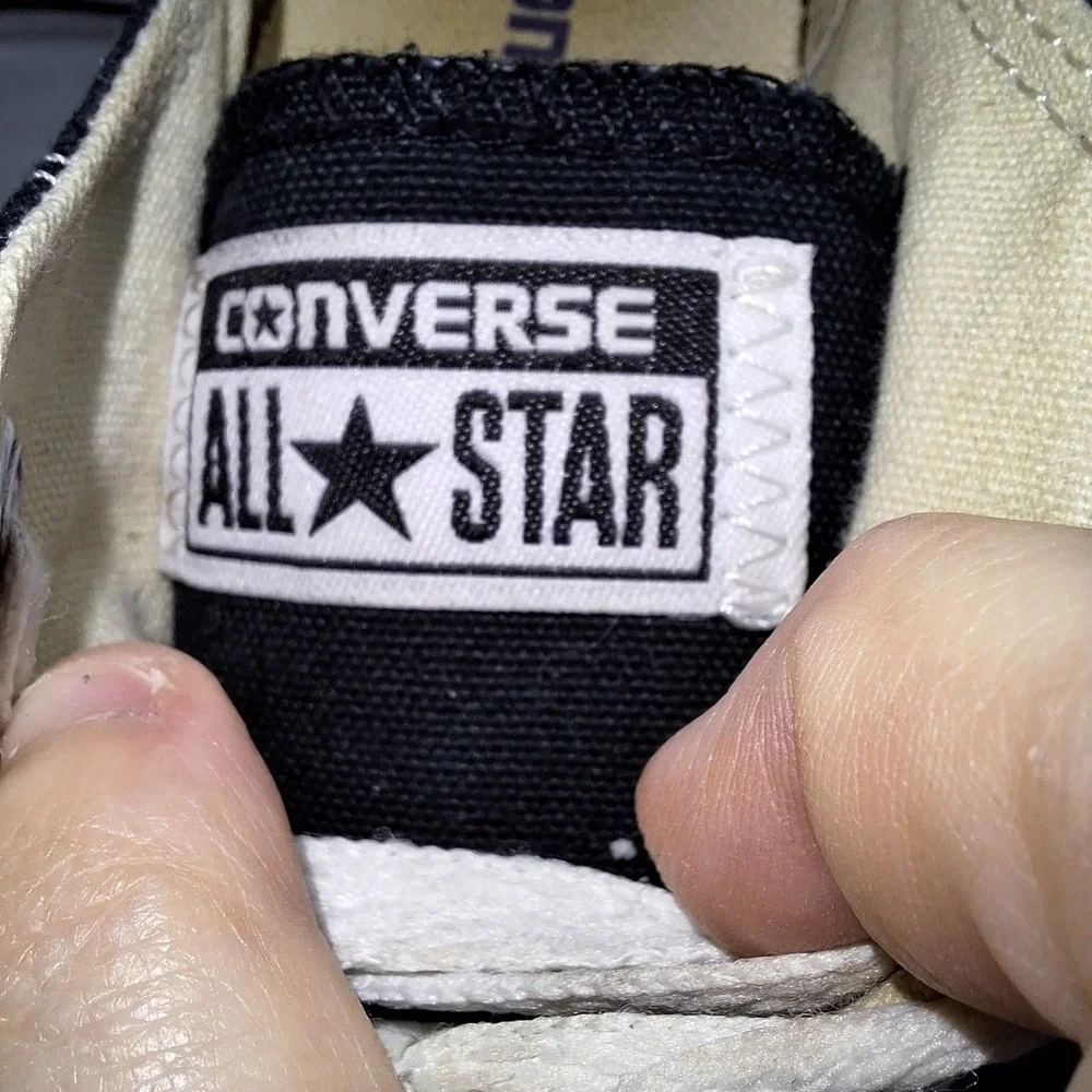 Black Canvas Low Top Converse All Star Shoes Boy Girl Youth Chuck Taylor US 2.5